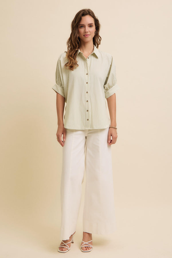 Daphne Wide Leg White Jeans