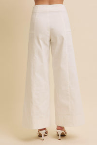 Daphne Wide Leg White Jeans