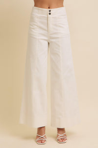 Daphne Wide Leg White Jeans