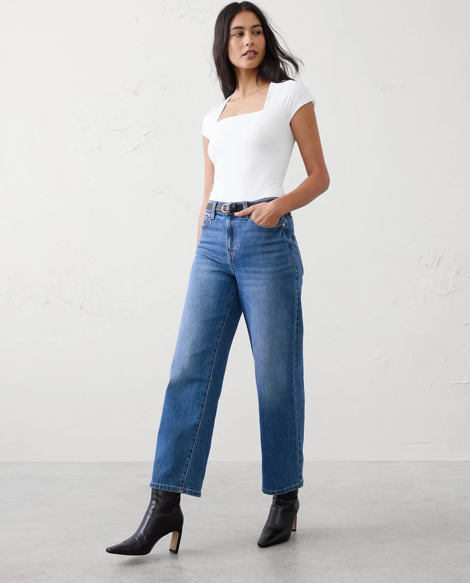 Celine's Soft White Square Neck Body Suit